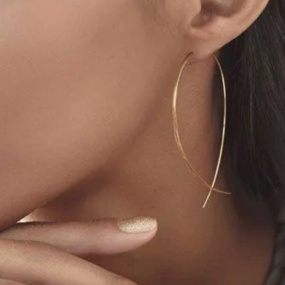 🌙 Thin open hoop earrings 🌙